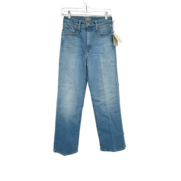Mother Wide Straight Leg The Rambler Zip Ankle Jeans Going Dutch Blue 33 NWT - Picture 6 of 13